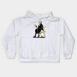 George Washington on the Toilet Kids Hoodie